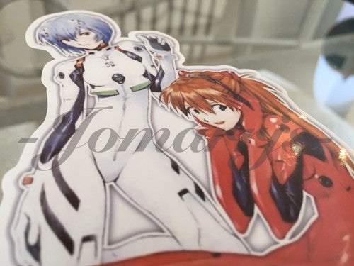 Neon Genesis Evangelion Anime Rei Ayanami & Asuka Langley Sticker Decal shinji