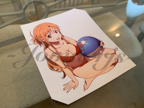 Sword Art Online - Anime- Asuna Yuuki b. Bikini Sun Fun Sticker Vinyl Decal SAO