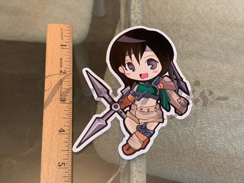 Final Fantasy - Anime - Yuffie Chibi Custom Sticker Decals #1 ff7 vii