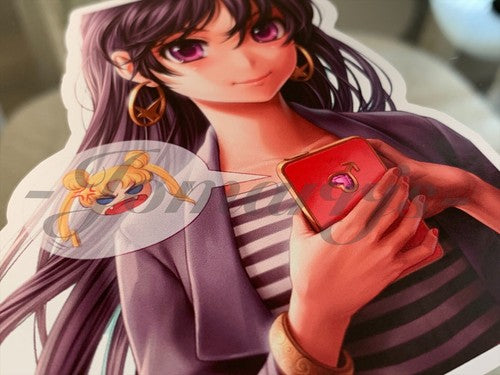 Sailor Moon - Anime - Sailor Mars Hino Rei Custom Colored Sticker Decal Vinyl