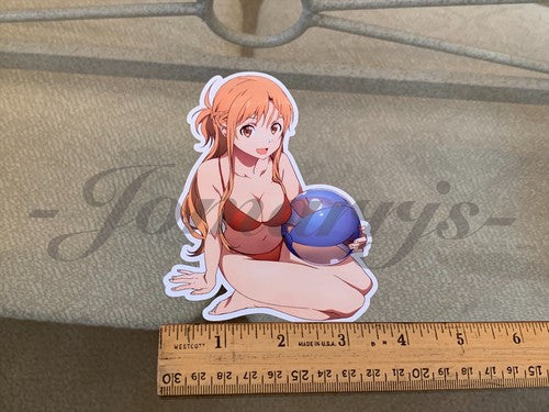 Sword Art Online - Anime- Asuna Yuuki b. Bikini Sun Fun Sticker Vinyl Decal SAO