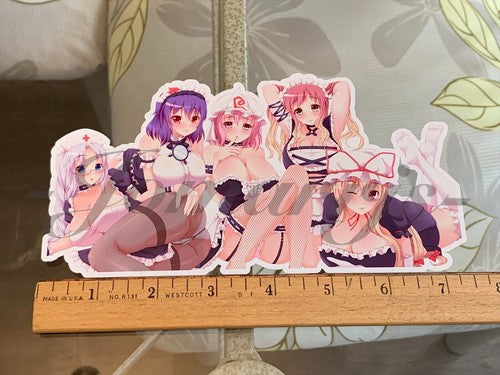 Touhou Anime Eirin, Kanako, Yuyuko, Byakuren, Yukari Custom Sticker Decal ecchi
