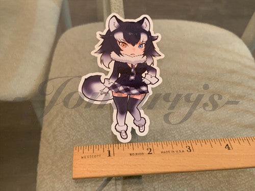 Kemono Friends - Anime - Gray Wolf Chibi Custom Sticker Decal Vinyl laptop a