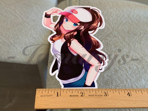 Pokemon - Anime - Hilda Touko Custom Sticker Decal Vinyl manga a.