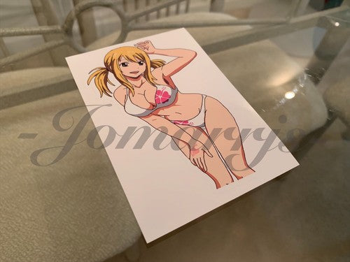Fairy Tail - Anime - Lucy Heartfilia e. Bikini Sun Fun Sticker Vinyl Decal Sign
