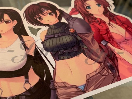 Final Fantasy 7 Anime Tifa Yuffie & Aerith Custom Sticker Decal Vinyl FF7 xii