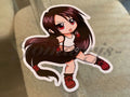 Final Fantasy - Anime - Tifa Lockhart Chibi Custom Sticker Decals #2 ff7 vii