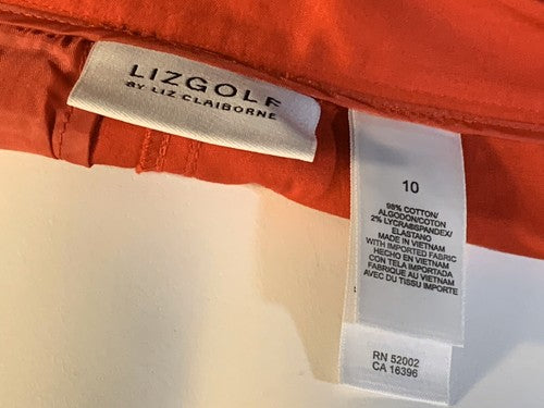 LIZGOLF BY LIZ CLAIRBORNE Women’s Red SHORTS SIZE 10 NWT