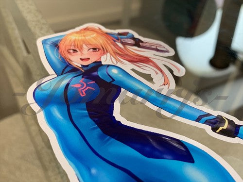 Metroid - Anime - Samus Aran Custom Sticker Decal Vinyl Prime Zero Suit