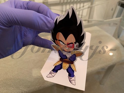 Dragon Ball Z Vegeta (f.) Chibi Sticker Vinyl Sign Comic DBZ super saiyans
