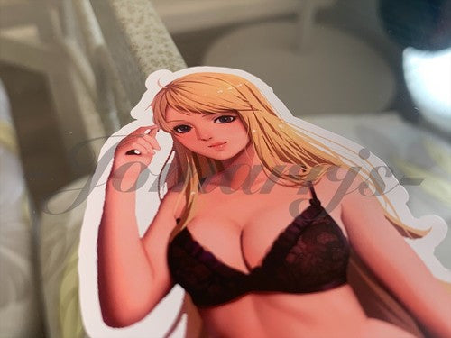 Fullmetal Alchemist Anime - Winry Rockbell Lingerie Bikini Sun Fun Sticker Decal