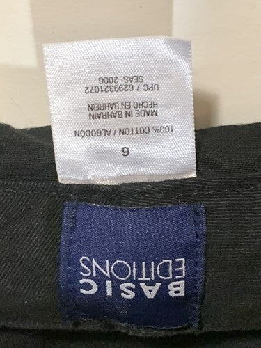 Basic Editions Classic Fit Straight Leg Black Jeans Women Size 6