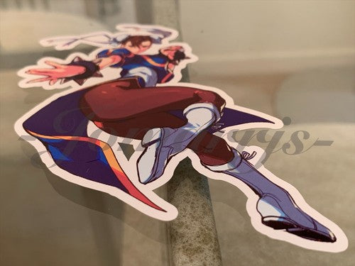 Street Fighter - Anime - Chun Li Colored Custom Sticker Decal Vinyl #6