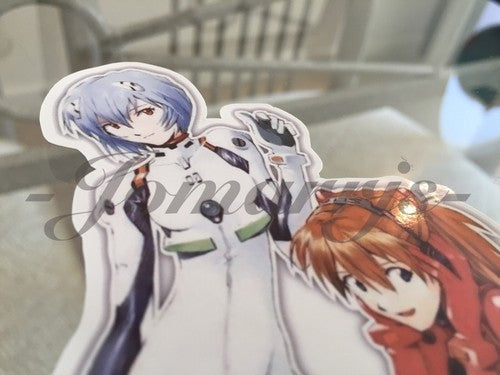 Neon Genesis Evangelion Anime Rei Ayanami & Asuka Langley Sticker Decal shinji
