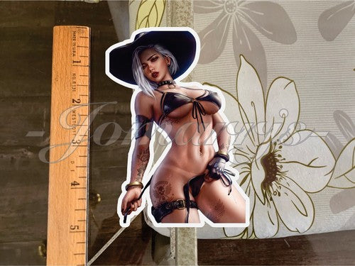 Overwatch Anime Ashe Elizabeth Caledonia Sticker Bikini Sun Fun sexy oppai ecchi