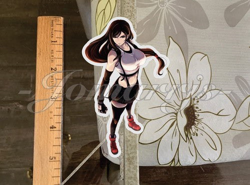 Final Fantasy Anime Tifa Lockhart Custom Colored Sticker Decal Vinyl FF7 xii #63