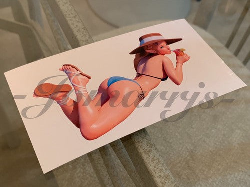 The Legend Of Zelda - Anime - Princess Zelda Bikini Sun Fun Sticker Decal #1
