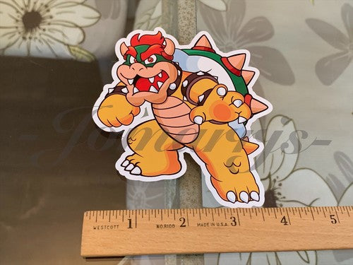 Super Mario - Anime - Bowser Custom Sticker Decal Vinyl #3 nintendo galaxy