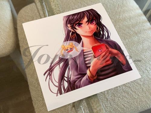 Sailor Moon - Anime - Sailor Mars Hino Rei Custom Colored Sticker Decal Vinyl