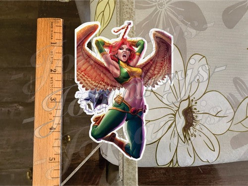 Hawkgirl Shayera Hol Anime Sticker Custom Decal Hawkwoman #1 DC comics