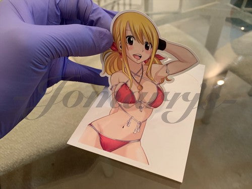 Fairy Tail - Anime - Lucy Heartfilia a. Bikini Sun Fun Sticker Vinyl Decal Sign