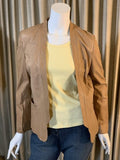 NWT Haute Hippie Women’s Light Brown Soft Lamb Leather Jacket Silk Lined Sz M