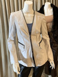 Dawn Levy White Soft Genuine Luxury Leather Designer Jacket Sz M NWT MSRP $895