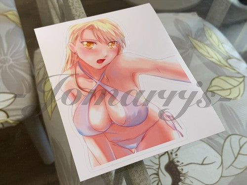 Fullmetal Alchemist - Anime - Riza Hawkeye Selfie Bikini Sun Fun Sticker Decal
