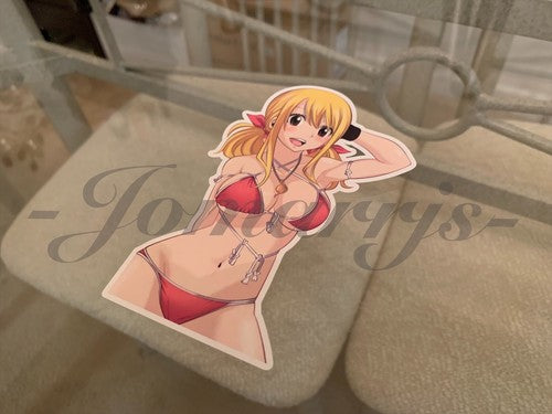 Fairy Tail - Anime - Lucy Heartfilia a. Bikini Sun Fun Sticker Vinyl Decal Sign