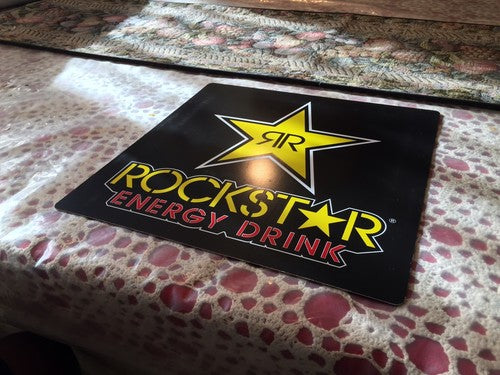 Authentic Rockstar Energy Drink Window Sign Plaque Decals Stickers Monster Rare
