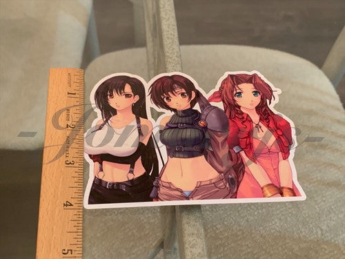 Final Fantasy 7 Anime Tifa Yuffie & Aerith Custom Sticker Decal Vinyl FF7 xii