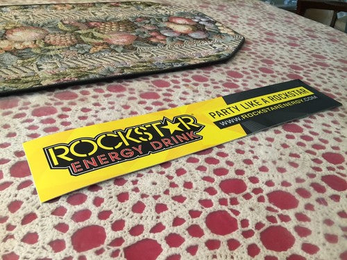 3 New Rockstar Energy Drink 14"x3" Bumper Stickers / Decals / Signs -- Rare