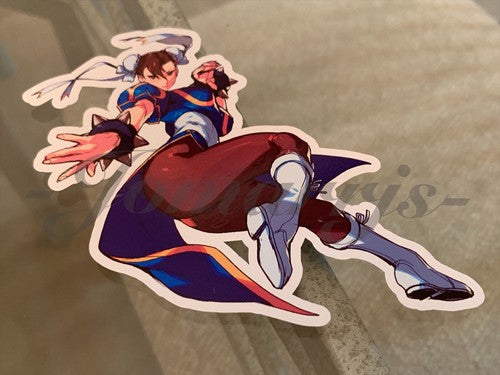 Street Fighter - Anime - Chun Li Colored Custom Sticker Decal Vinyl #6