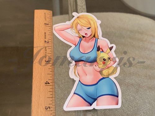 Metroid - Anime - Samus Aran & Pikachu Custom Sticker Decal Vinyl b. Pokémon