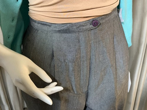 Dressbarn Women’s Dress Pant Slacks Trouser Gray Pleated Suit Career Sz 6 Office