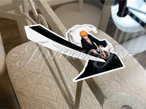 Bleach - Anime - Ichigo Kurosaki Custom Colored Sticker Decal Vinyl 1. manga