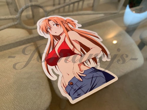 Sword Art Online - Anime- Asuna Yuuki a. Bikini Sun Fun Sticker Vinyl Decal SAO