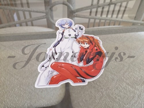 Neon Genesis Evangelion Anime Rei Ayanami & Asuka Langley Sticker Decal shinji
