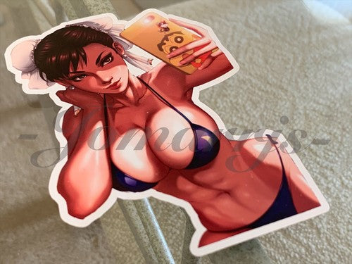 Street Fighter - Anime - Chun Li “Selfie” Bikini Sun Fun Sticker Decal Vinyl #3