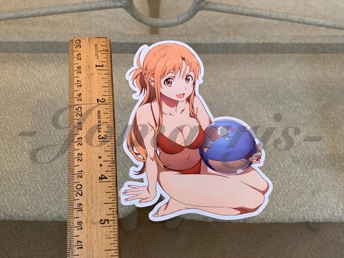 Sword Art Online - Anime- Asuna Yuuki b. Bikini Sun Fun Sticker Vinyl Decal SAO