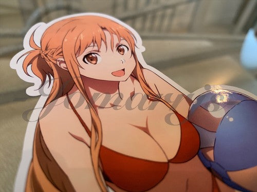 Sword Art Online - Anime- Asuna Yuuki b. Bikini Sun Fun Sticker Vinyl Decal SAO