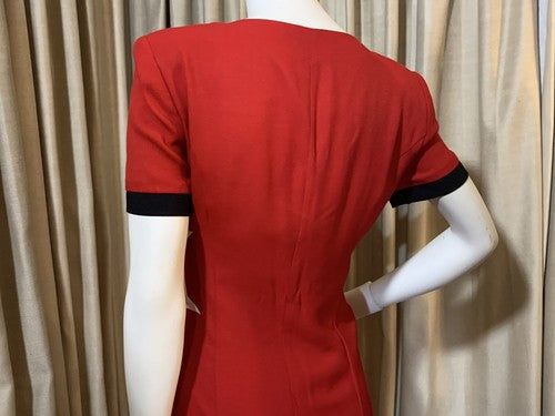 Lois Snyder Dani Max Women’s Zip Up Dress Skirt Red Black Business Sz 6 MSRP $88