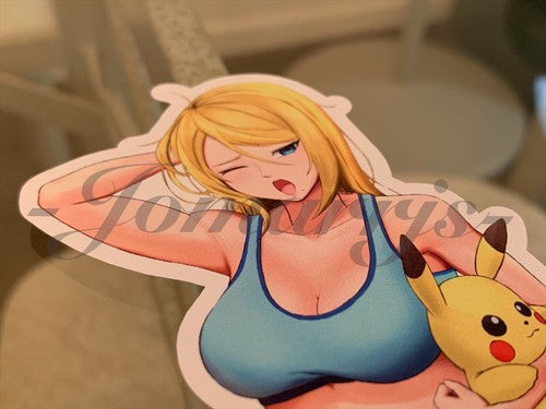 Metroid - Anime - Samus Aran & Pikachu Custom Sticker Decal Vinyl b. Pokémon
