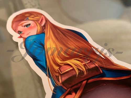 The Legend Of Zelda - Anime - Princess Zelda Custom Colored Sticker Decal #3