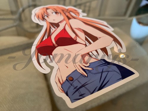 Sword Art Online - Anime- Asuna Yuuki a. Bikini Sun Fun Sticker Vinyl Decal SAO
