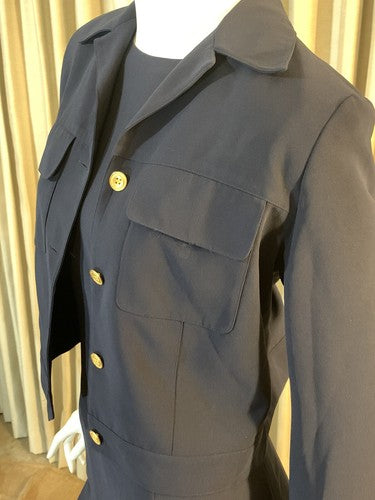 David Warren New York Women’s Navy Blue Dress & Jacket 2 Pc Set Sz 6 MSRP $158