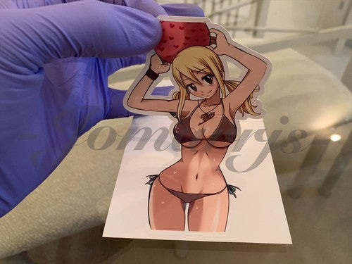 Fairy Tail - Anime - Lucy Heartfilia b. Bikini Sun Fun Sticker Vinyl Decal Sign