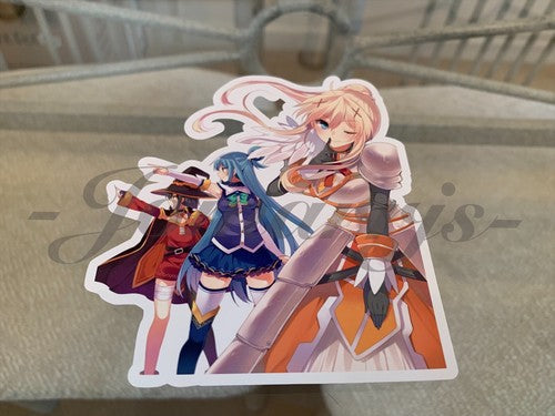 Kono Subarashii Anime - Megumin Aqua Darkness Sticker Decal Vinyl laptop binder