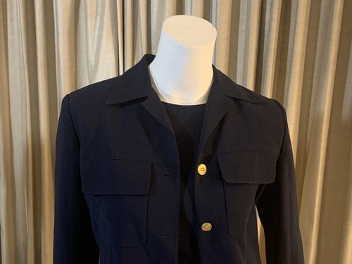 David Warren New York Women’s Navy Blue Dress & Jacket 2 Pc Set Sz 6 MSRP $158