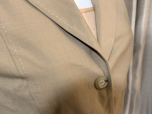 LIZ CLAIBORNE Women's Size 10 Wool 3 Button Beige Camel Tan Blazer Jacket